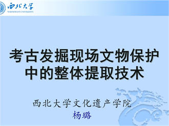 【直播內(nèi)容回顧】考古發(fā)掘文物長期保護(hù) — 西北大學(xué)文化遺產(chǎn)學(xué)院楊璐老師